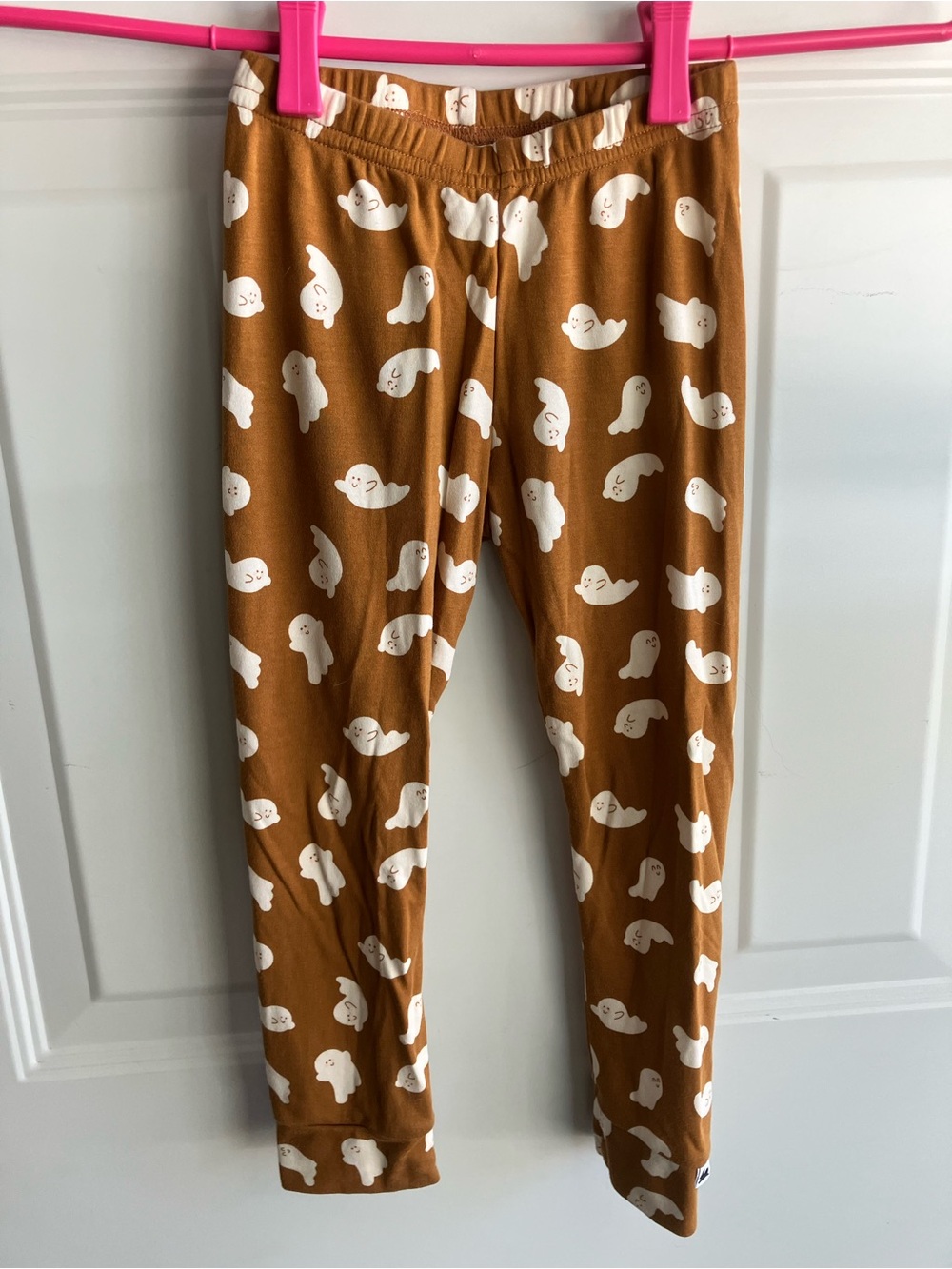 Little & lively brown cream Halloween ghost print pants 4T